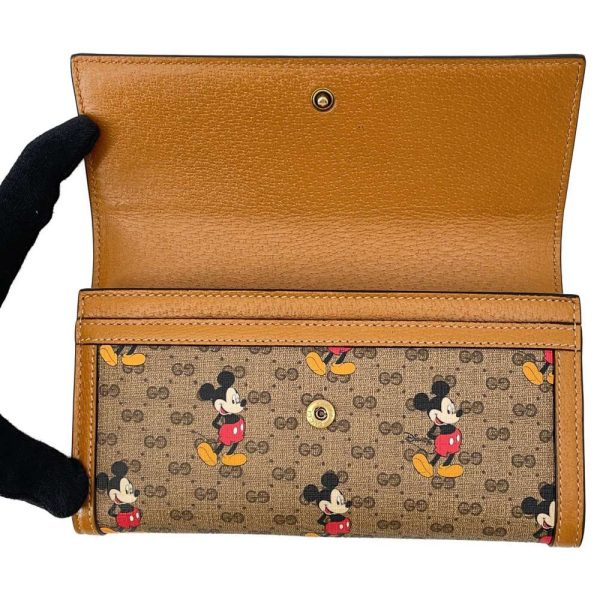 9511835 04 Gucci Disney Mickey Mouse Flap Wallet GG Supreme