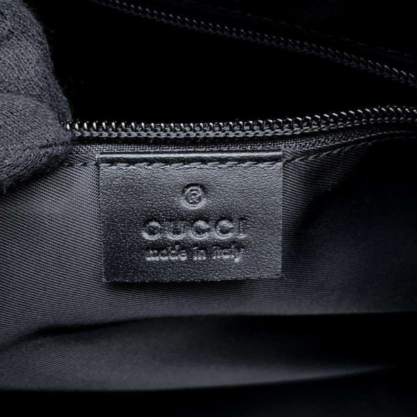 9511897 13 Gucci Duffle Bag GG Supreme Sherry Line 2way Bag Black