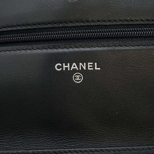 9514379 10 Chanel Brilliant Chain Wallet Matelasse Patent Coco Mark Long Wallet Black