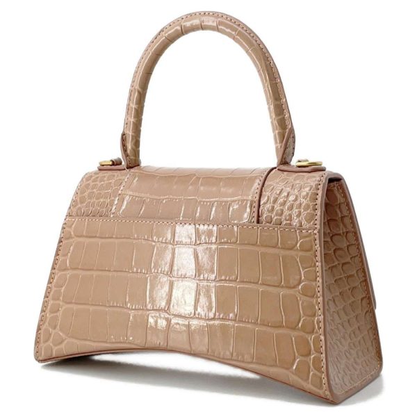 9516519 02 Balenciaga Handbag Hourglass Croco Small 2way Shoulder Bag