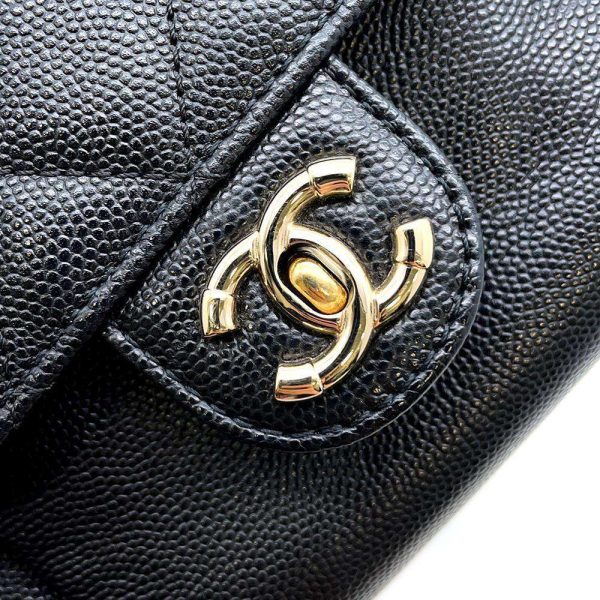 9516588 08 CHANEL Mini Backpack Matelasse Coco Mark Caviar Skin Black