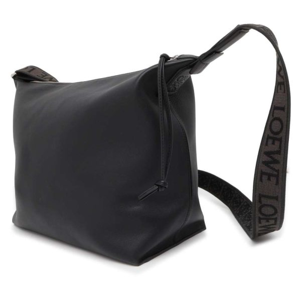 9516601 02 LOEWE Cubby Calf Shoulder Bag Black