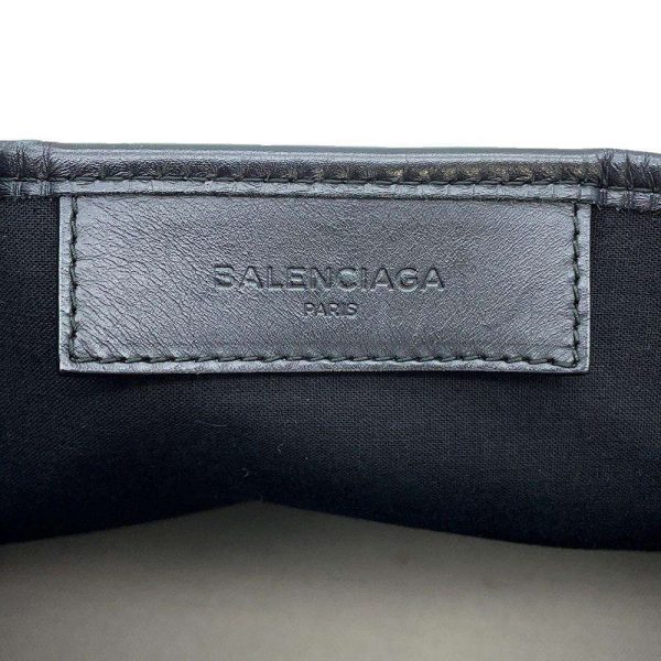 9521704 16 Balenciaga Blue Cabas S Tote Bag Black White