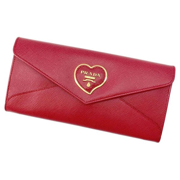 9522107 01 Prada Saffiano Valentine Long Wallet