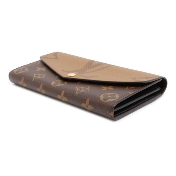 9524880 02 Louis Vuitton Long Wallet Monogram Giant Reverse Portefeuille Sarah M80726 Black