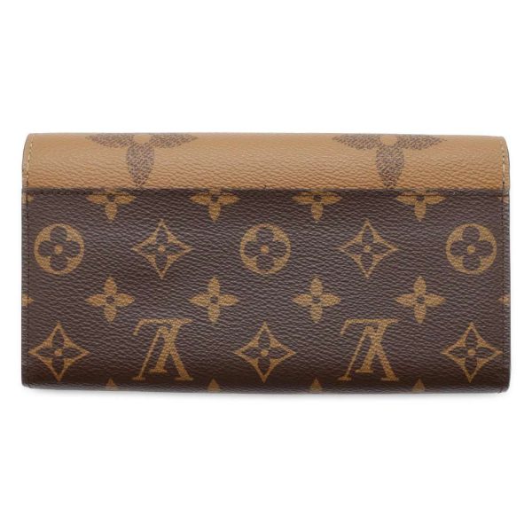 9524880 03 Louis Vuitton Long Wallet Monogram Giant Reverse Portefeuille Sarah M80726 Black