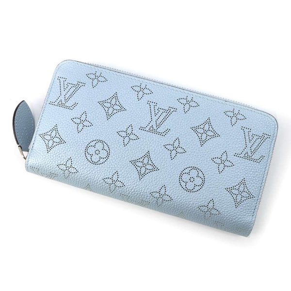 9525603 01 Louis Vuitton Long Mahina Zippy Wallet M81643 Blue