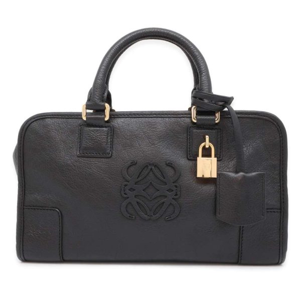 9529885 01 LOEWE Amazona 28 Anagram Handbag Black