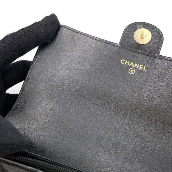 9531079 10 CHANEL Chain Bag Flap Phone Case Matelasse Coco Mark Lambskin Black