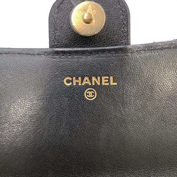 9531079 15 CHANEL Chain Bag Flap Phone Case Matelasse Coco Mark Lambskin Black