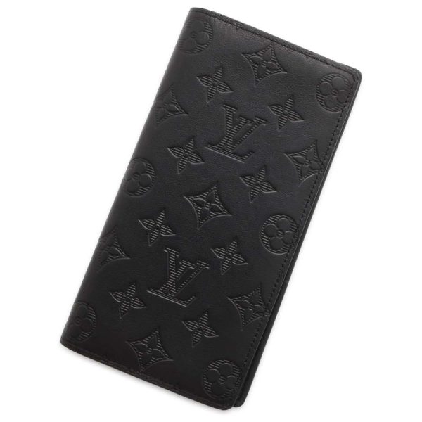 9534056 01 Louis Vuitton Portefeuille Braza Long Wallet Monogram Shadow Black