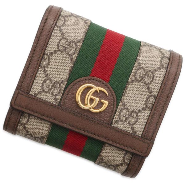 9534070 01 Gucci Ophidia GG Supreme Wallet Beige