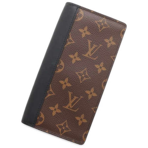 9534094 01 Louis Vuitton Portefeuille Braza Long Wallet Monogram Macassar Black