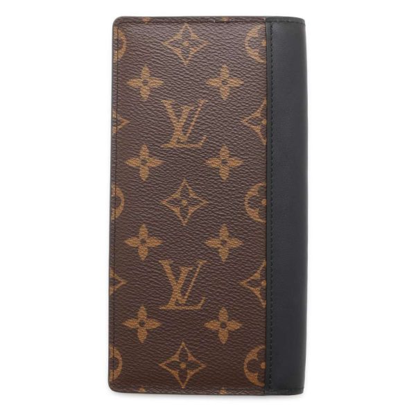 9534094 03 Louis Vuitton Portefeuille Braza Long Wallet Monogram Macassar Black