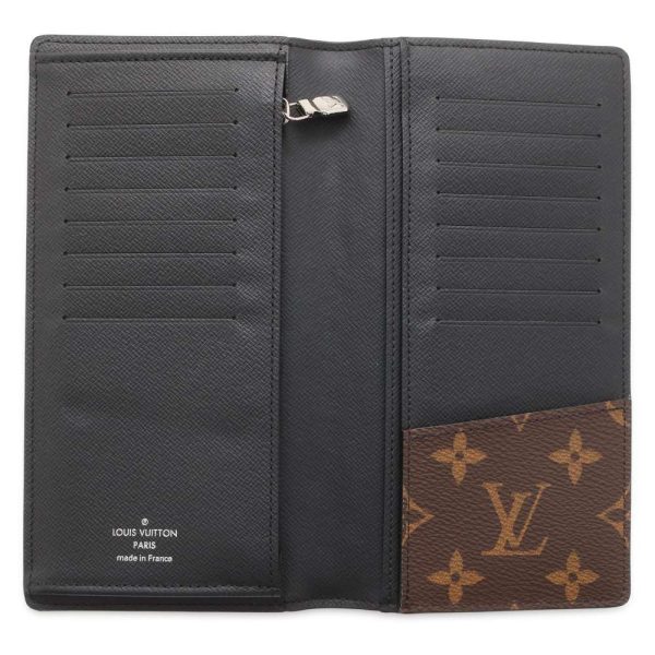 9534094 04 Louis Vuitton Portefeuille Braza Long Wallet Monogram Macassar Black