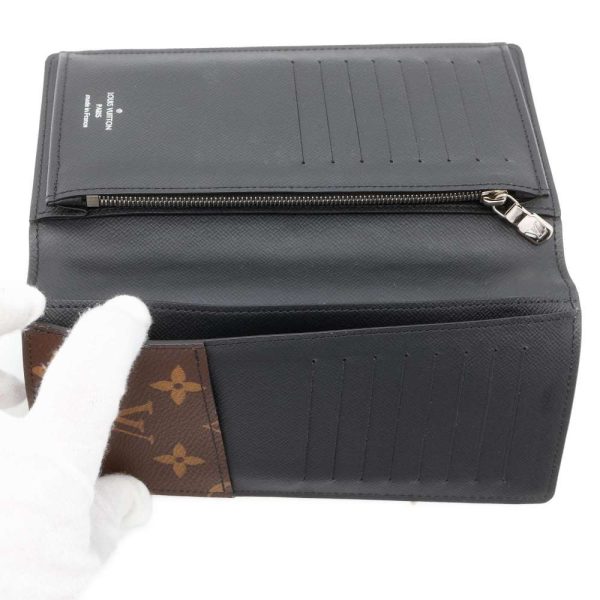 9534094 05 Louis Vuitton Portefeuille Braza Long Wallet Monogram Macassar Black