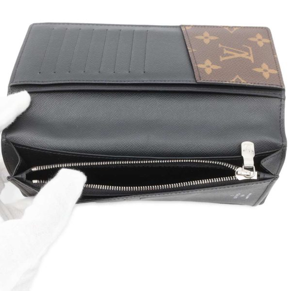 9534094 06 Louis Vuitton Portefeuille Braza Long Wallet Monogram Macassar Black