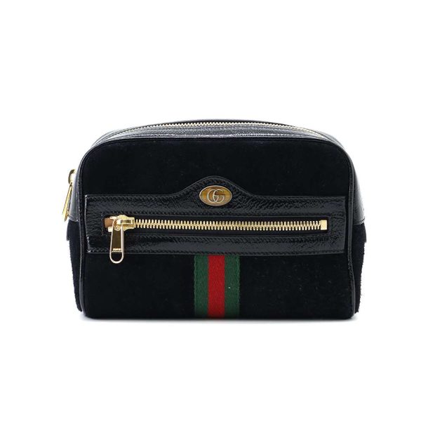 9534315 01 Gucci Waist Bag Ophidia Suede Belt Bag Bag Waist Pouch Black