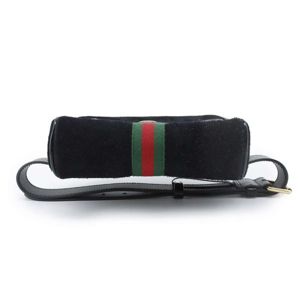 9534315 03 Gucci Waist Bag Ophidia Suede Belt Bag Bag Waist Pouch Black