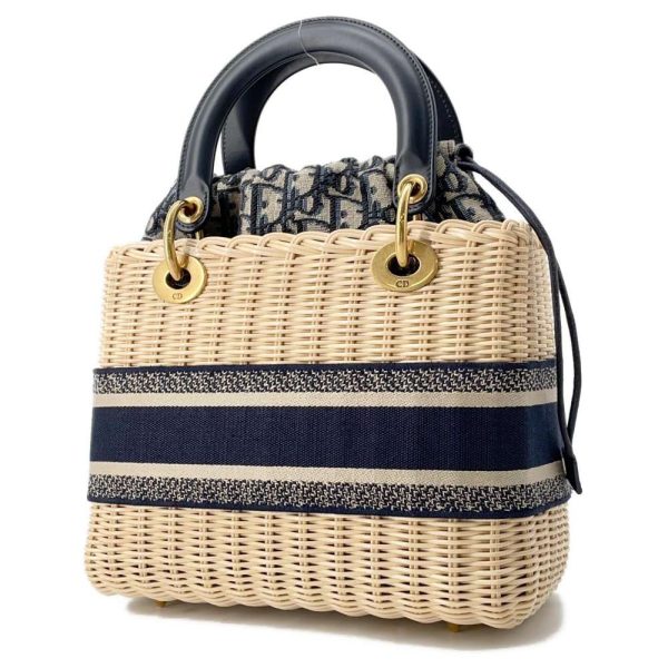 9534551 02 Christian Dior Dior Wicker Medium Handbag