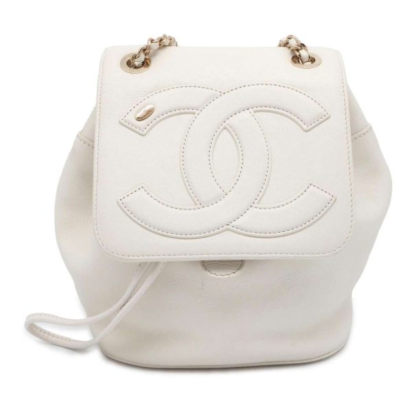 9535886 01 CHANEL Rucksack CocoMark Bag Backpack White