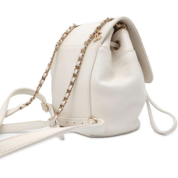 9535886 02 CHANEL Rucksack CocoMark Bag Backpack White