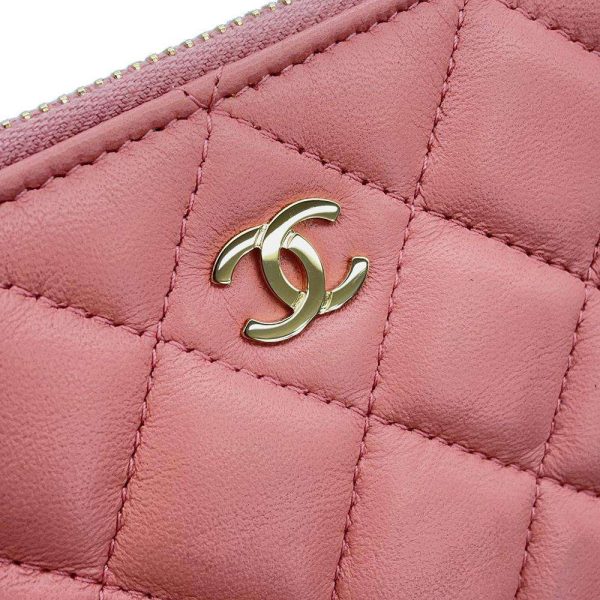 9535930 12 CHANEL Chain Cocomark Matelasse Lambskin Pochette Wallet