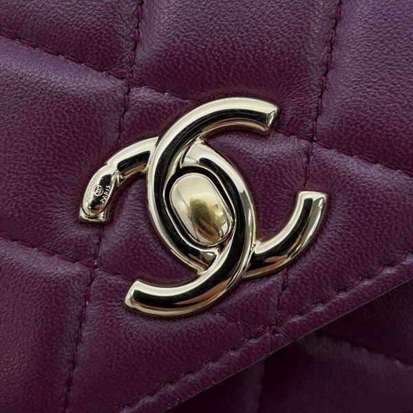 9535947 14 CHANEL Trendy CC Chain Wallet Matelasse Coco Mark Lambskin