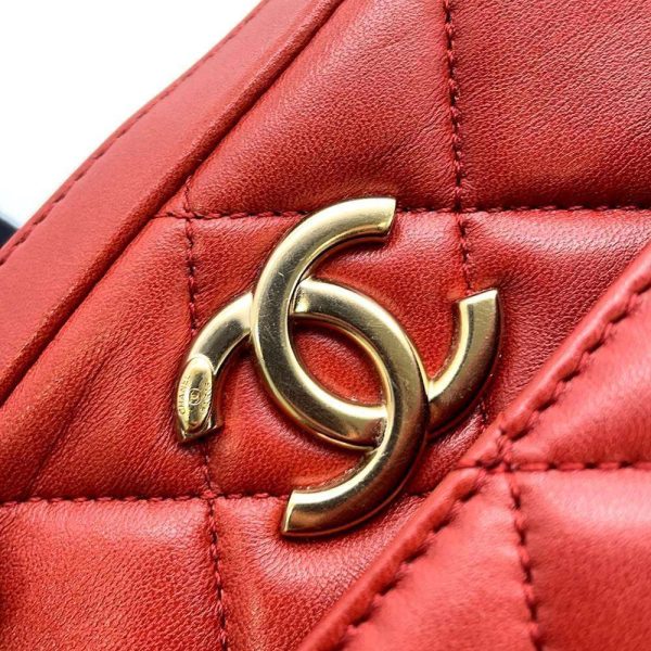 9535961 13 CHANEL Handbag Matelasse Coco Mark Bowling Bag Lambskin 2way Shoulder Bag