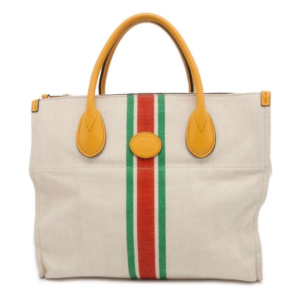 9536241 01 Gucci Small Linen Tote Bag Beige