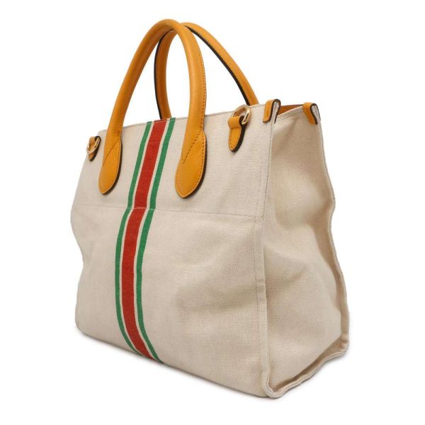 9536241 02 Gucci Small Linen Tote Bag Beige