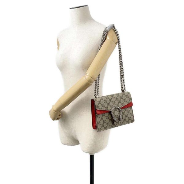 9536500 04 Gucci Duonissos Mini GG Supreme Suede Chain Shoulder Bag