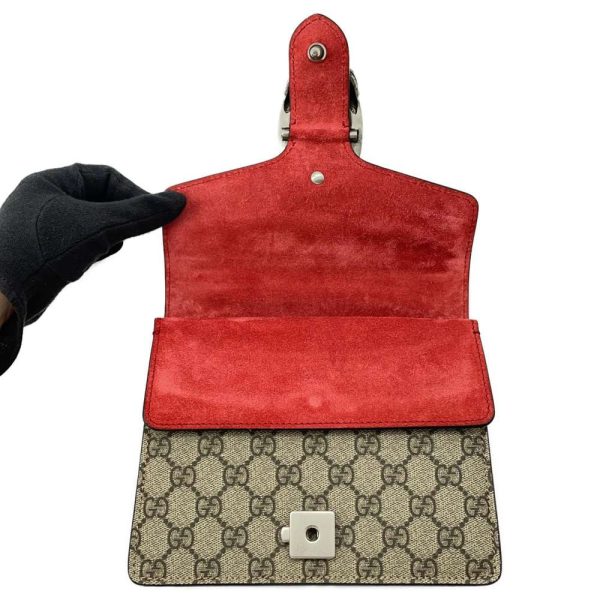 9536500 06 Gucci Duonissos Mini GG Supreme Suede Chain Shoulder Bag