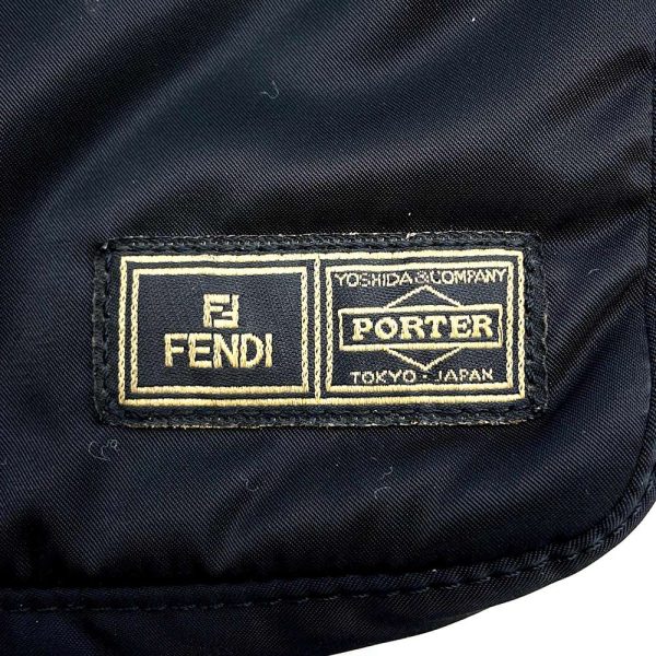 9536531 14 Fendi Porter Collaboration Nylon Body Bag 2way Handbag Black