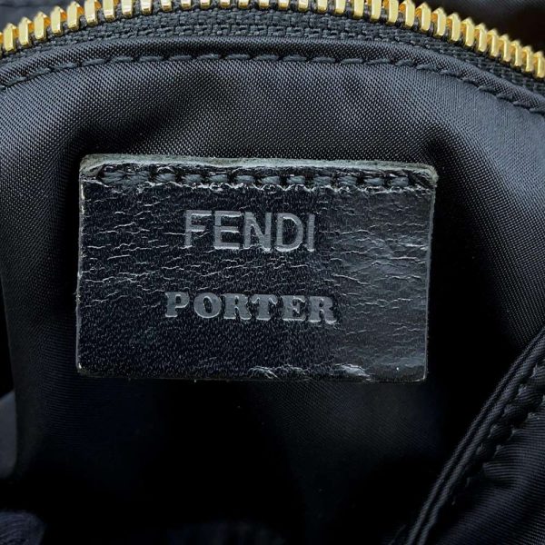 9536531 15 Fendi Porter Collaboration Nylon Body Bag 2way Handbag Black