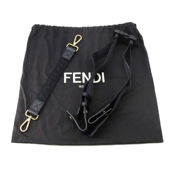 9536531 17 Fendi Porter Collaboration Nylon Body Bag 2way Handbag Black