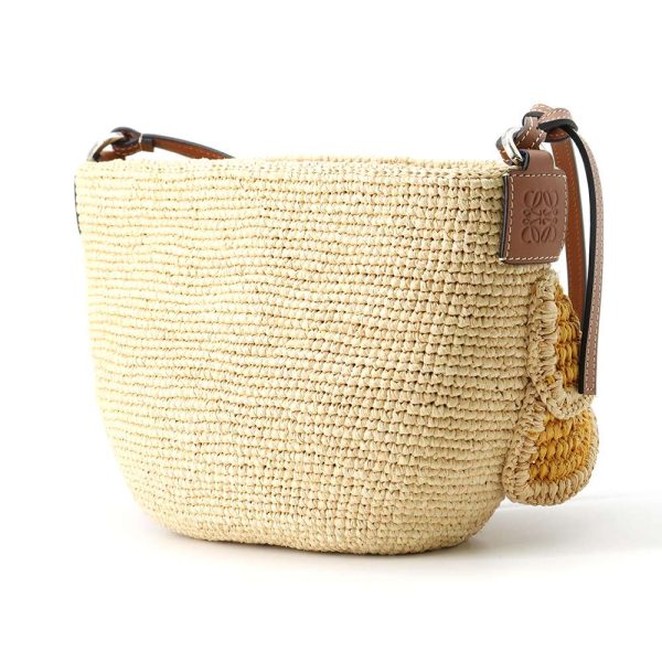 9536609 02 LOEWE Ruffle Raffia Basket Bag