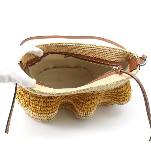 9536609 05 LOEWE Ruffle Raffia Basket Bag