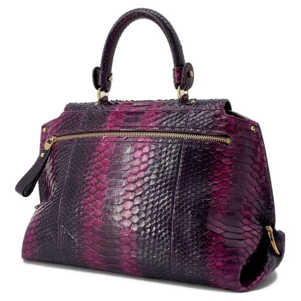 9537040 02 Salvatore Ferragamo Gancini Python Handbag