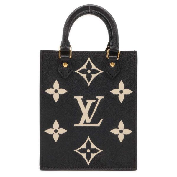 9537385 01 Louis Vuitton Petite Sac Plat Handbag Monogram Empreinte Black