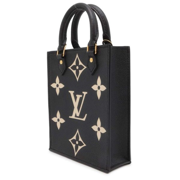 9537385 02 Louis Vuitton Petite Sac Plat Handbag Monogram Empreinte Black