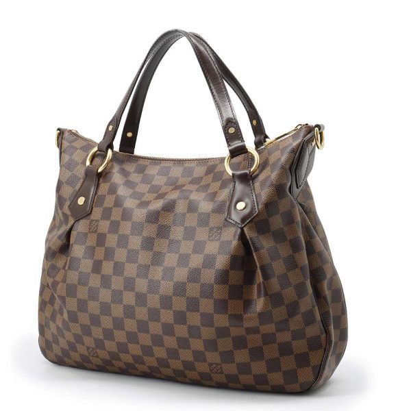 9537705 02 Louis Vuitton Ivora MM Handbag Damier Ebene Brown