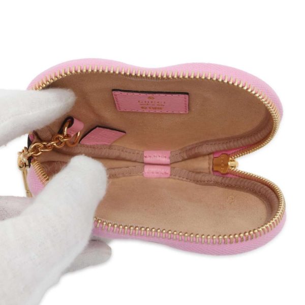 9538085 04 Gucci Heart Shape Bananya Collaboration Coin Case Pink