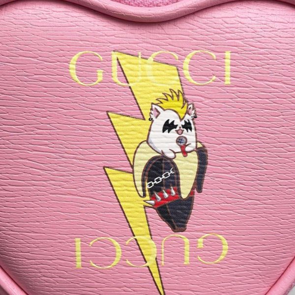 9538085 07 Gucci Coin Case Heart Shape Bananya Collaboration Wallet