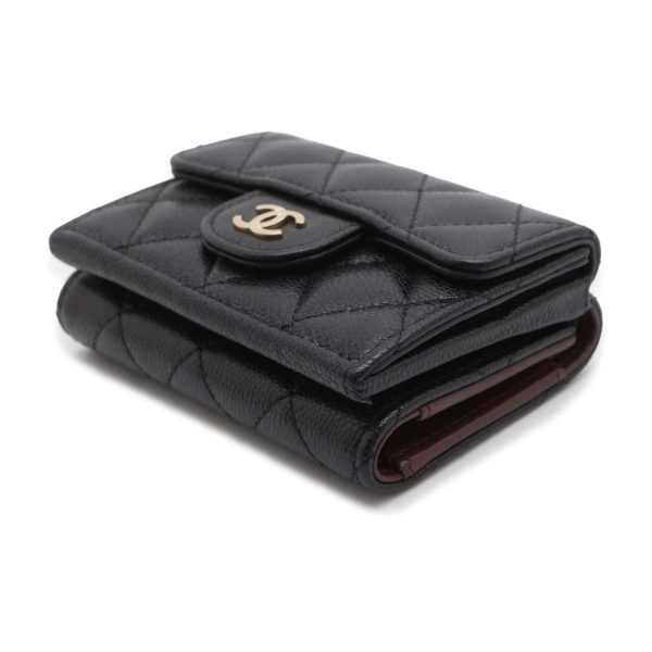 9538191 02 CHANEL Wallet Matelasse Cocomark Small Flap Wallet Black