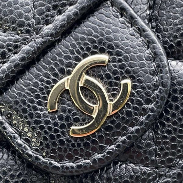 9538191 08 CHANEL Wallet Matelasse Cocomark Small Flap Wallet Black