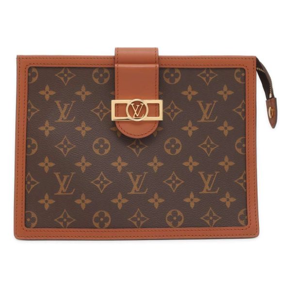 9538313 01 Louis Vuitton Pochette Dauphine Monogram Reverse Brown