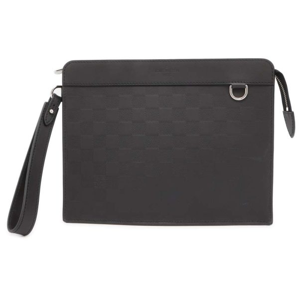 9538375 01 Louis Vuitton Clutch Damier Infini Pouch Black Shoulder Bag