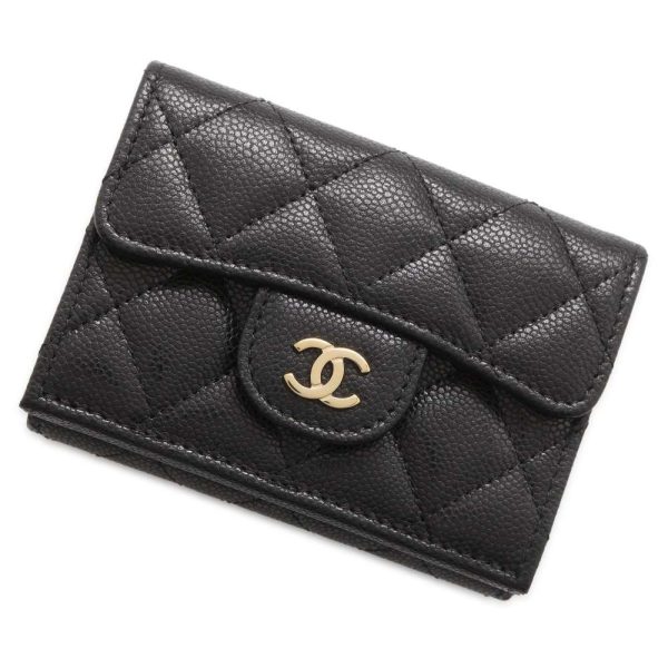 9541429 01 CHANEL Matelasse Cocomark Small Flap Wallet Black