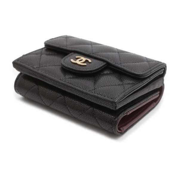 9541429 02 CHANEL Small Flap Wallet Matelasse Cocomark Black